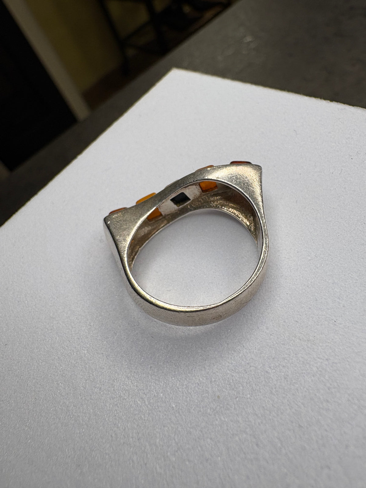 Anello Argento 925 Ambra