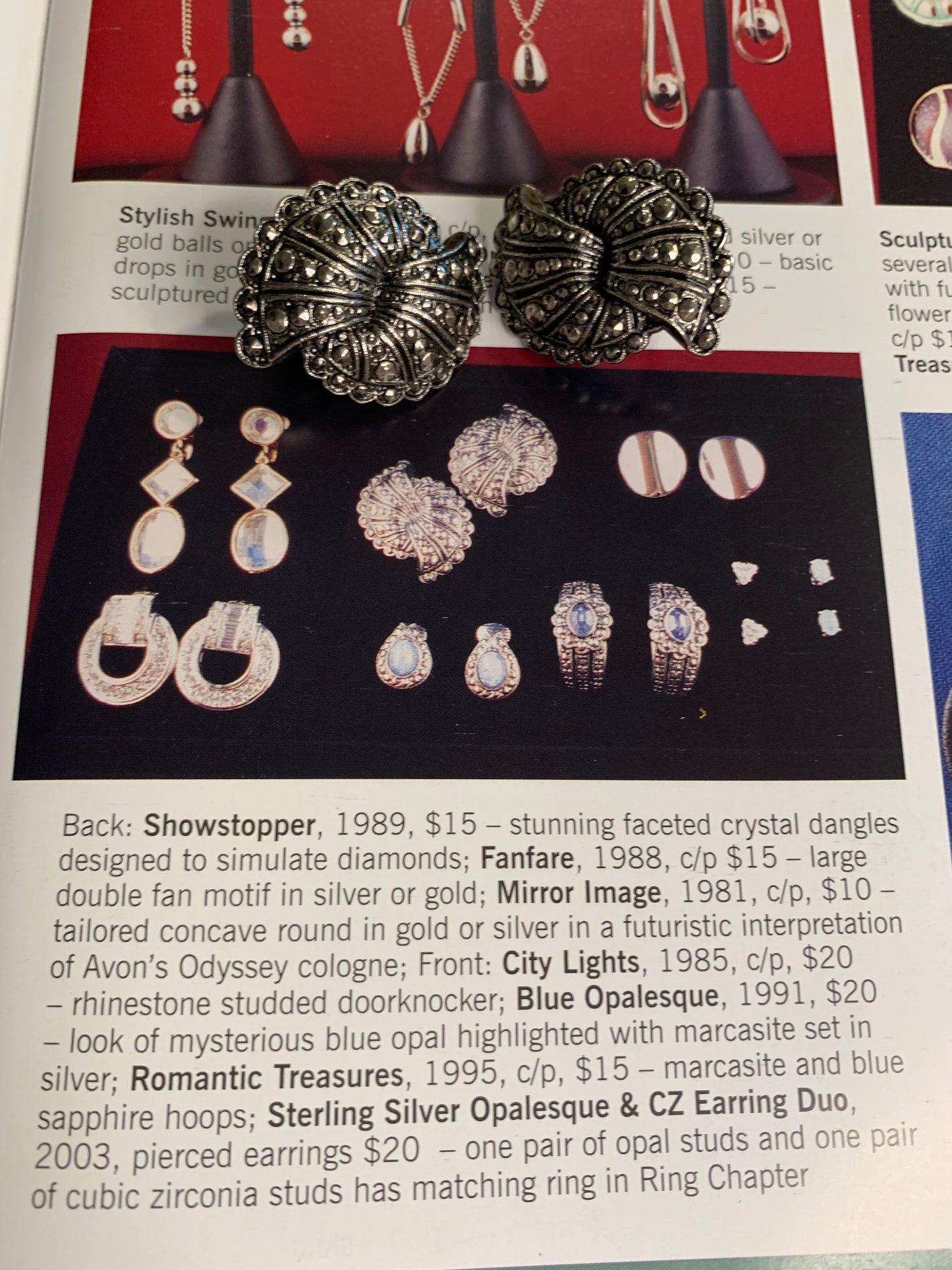 Orecchìni Avon 1988.