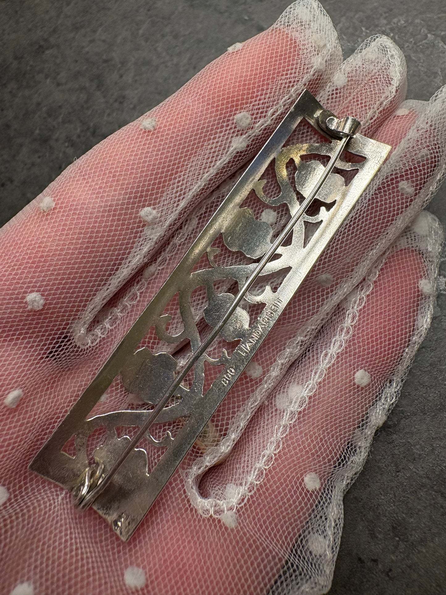 Brooch Handarbeit argento 800