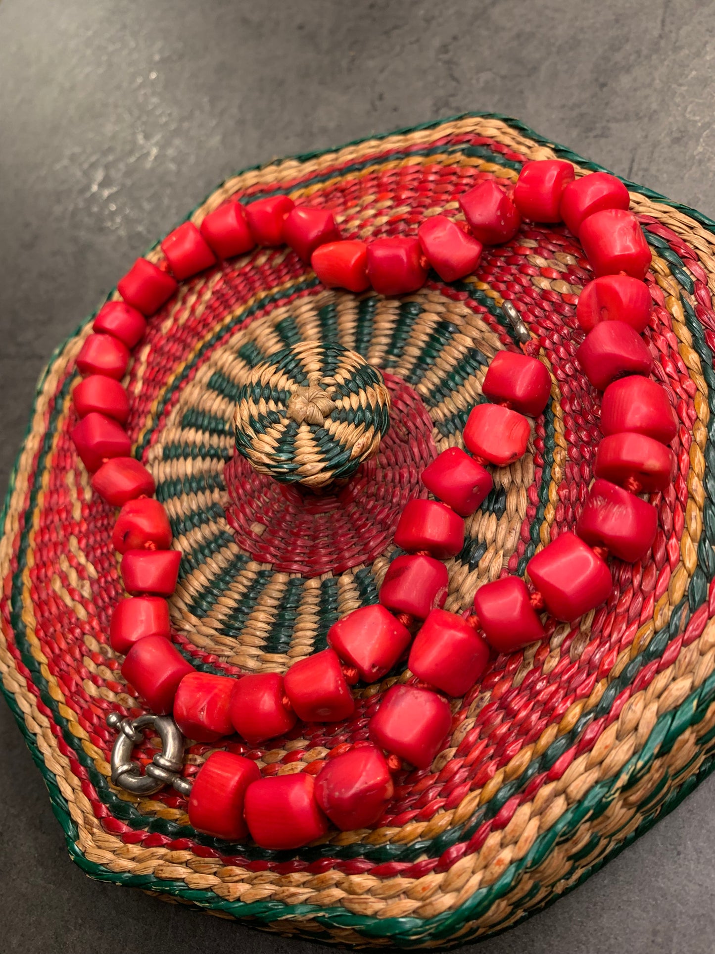 Collana corallo bambù