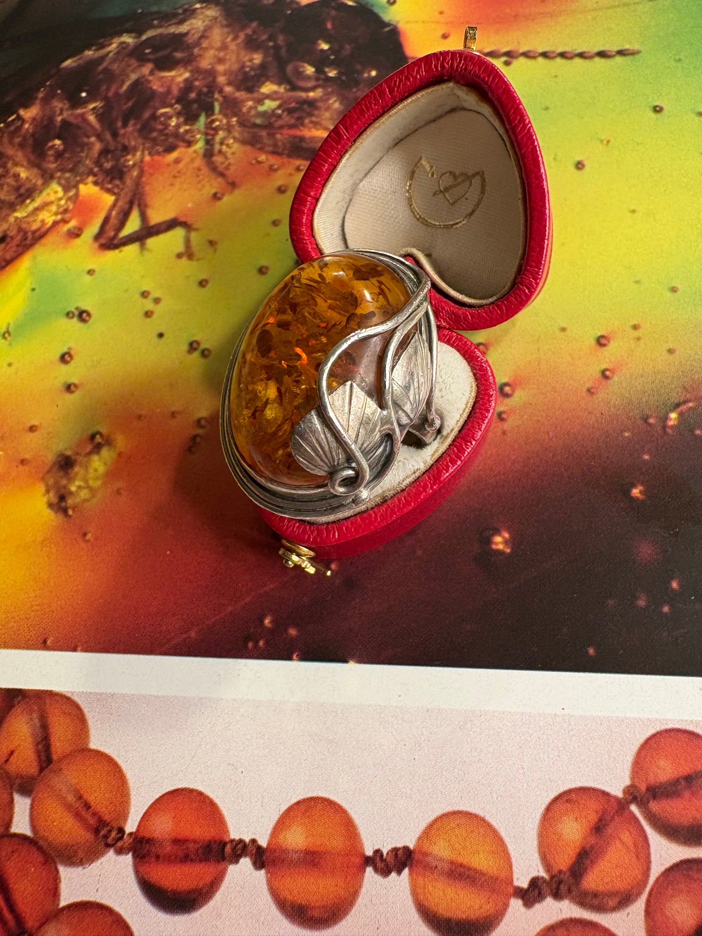 Anello Argento e Ambra