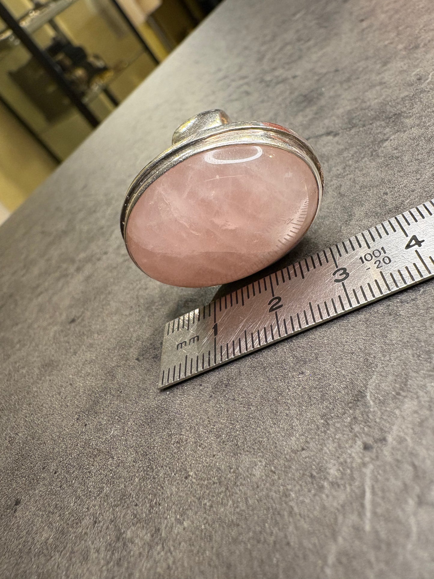 Anello Argento e Quarzo rosa