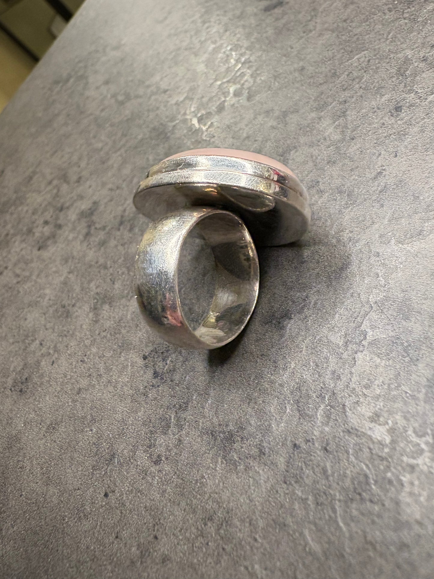 Anello Argento e Quarzo rosa