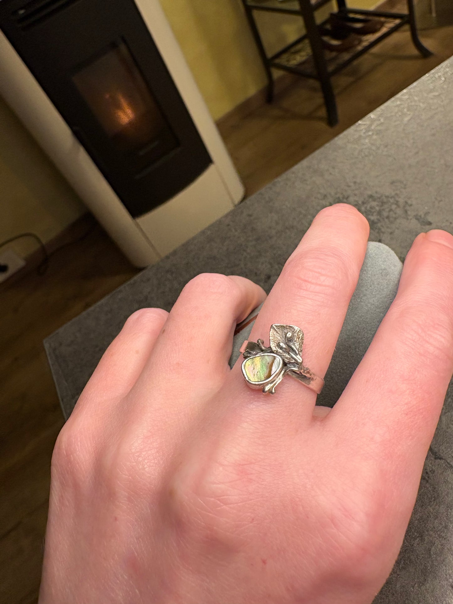 Anello Argento e Madreperla