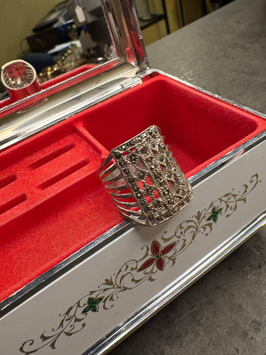 Anello Argento e Marcasiti