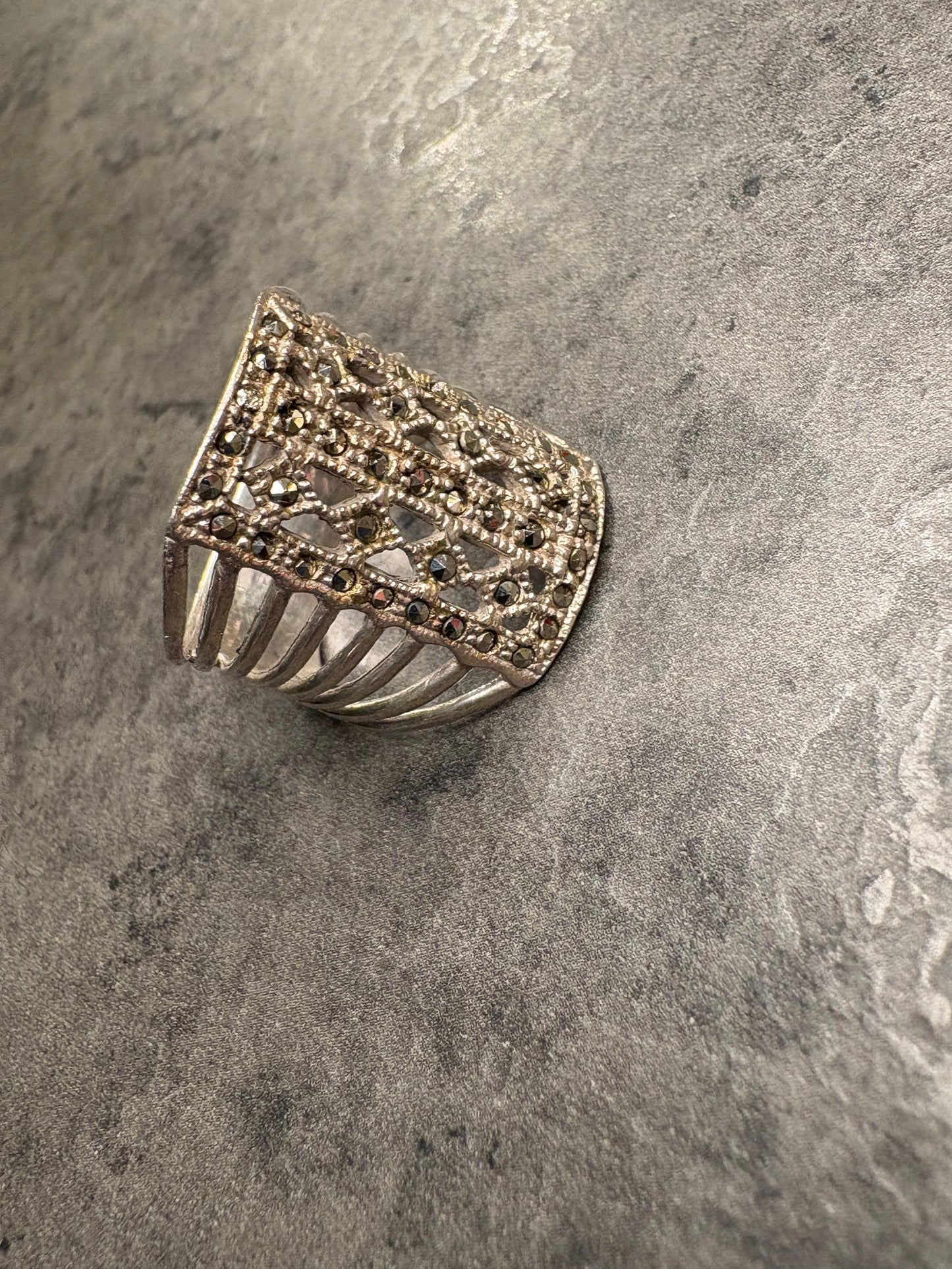 Anello Argento e Marcasiti