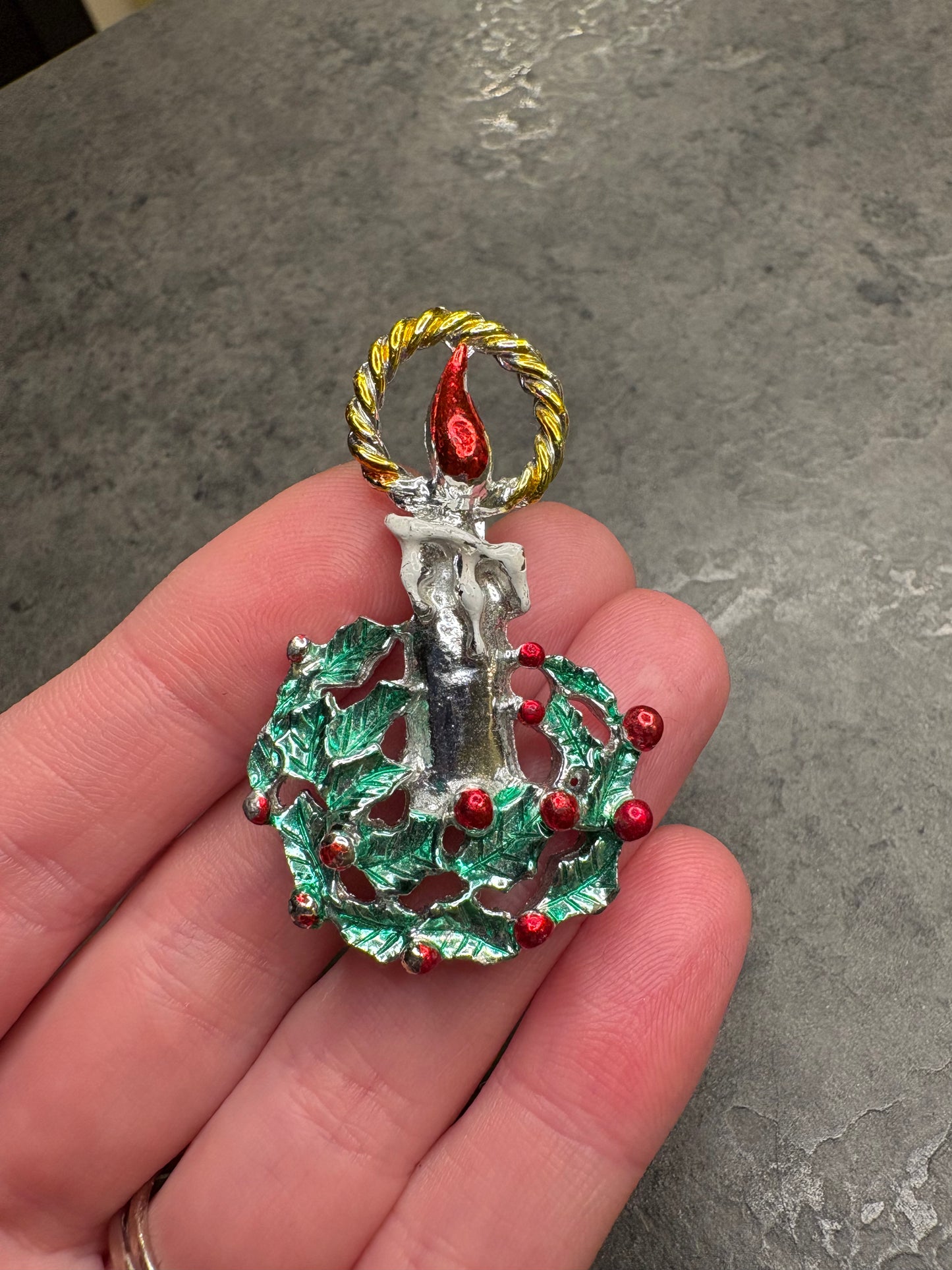 Spilla “Candela di Natale”