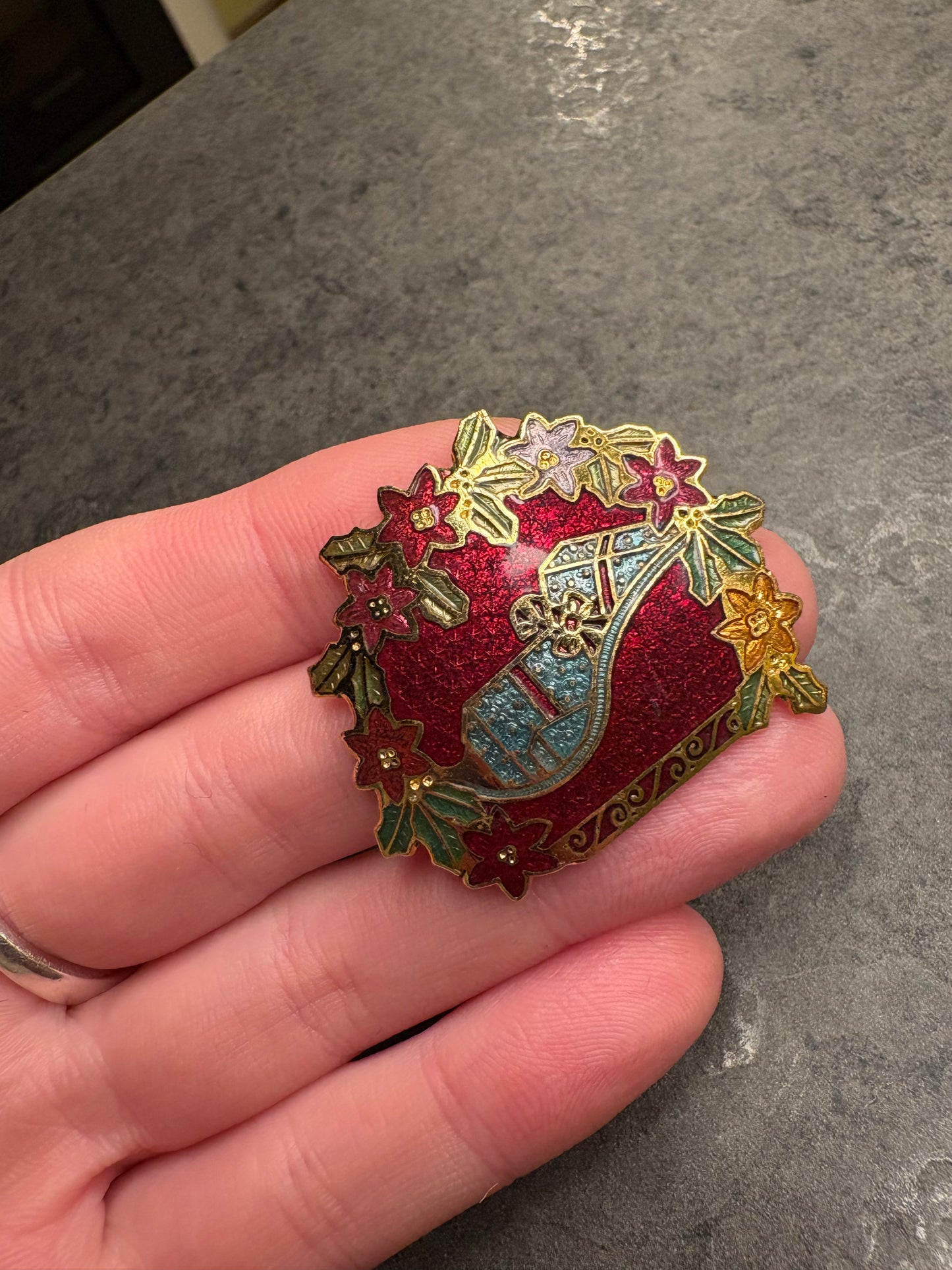 Spilla “Slitta di Babbo Natale”