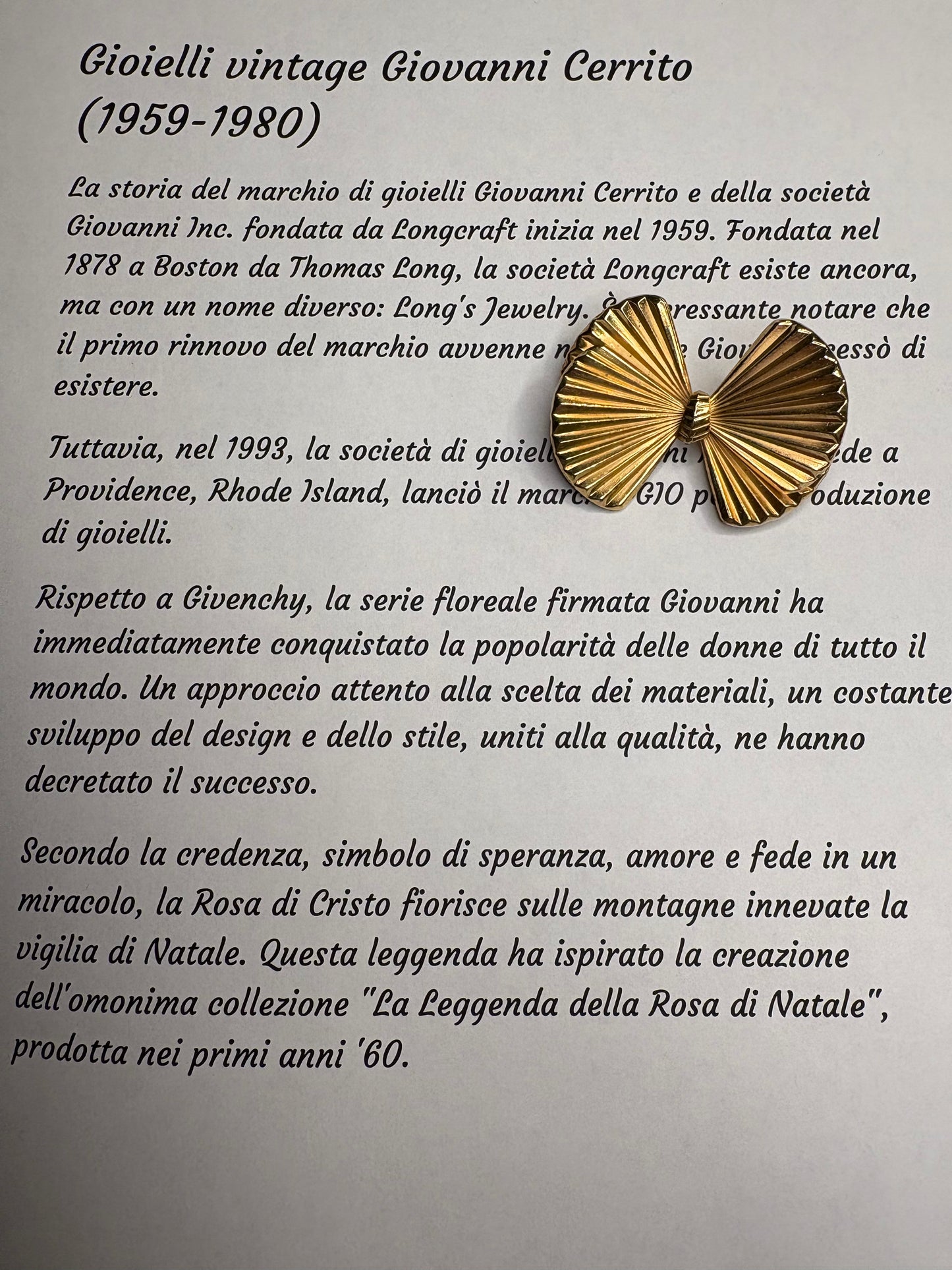 Spilla Giovanni “Fiocco”