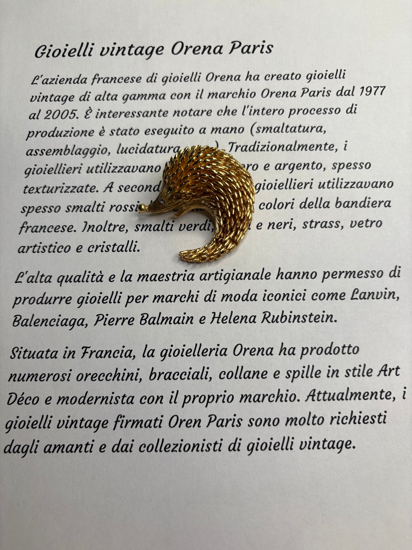 Spilla Orena Paris