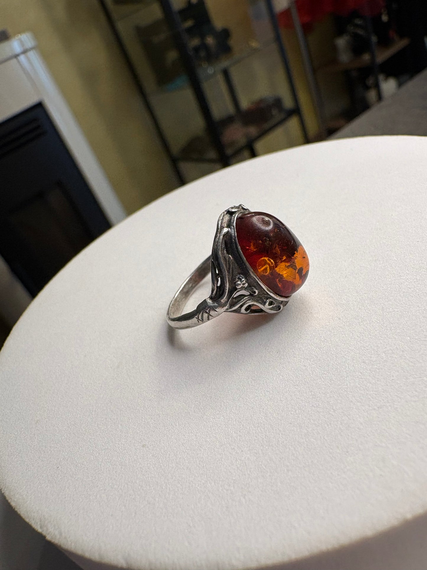 Anello Argento 925 e Ambra