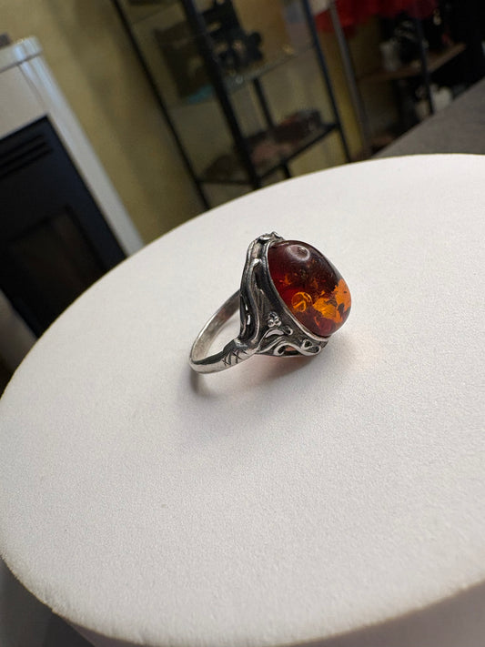 Anello Argento 925 e Ambra