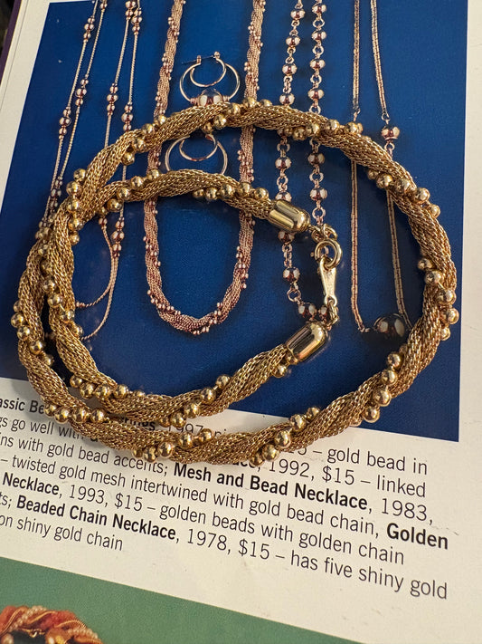 Girocollo Avon “Mesh and Bead Necklace” – 1983