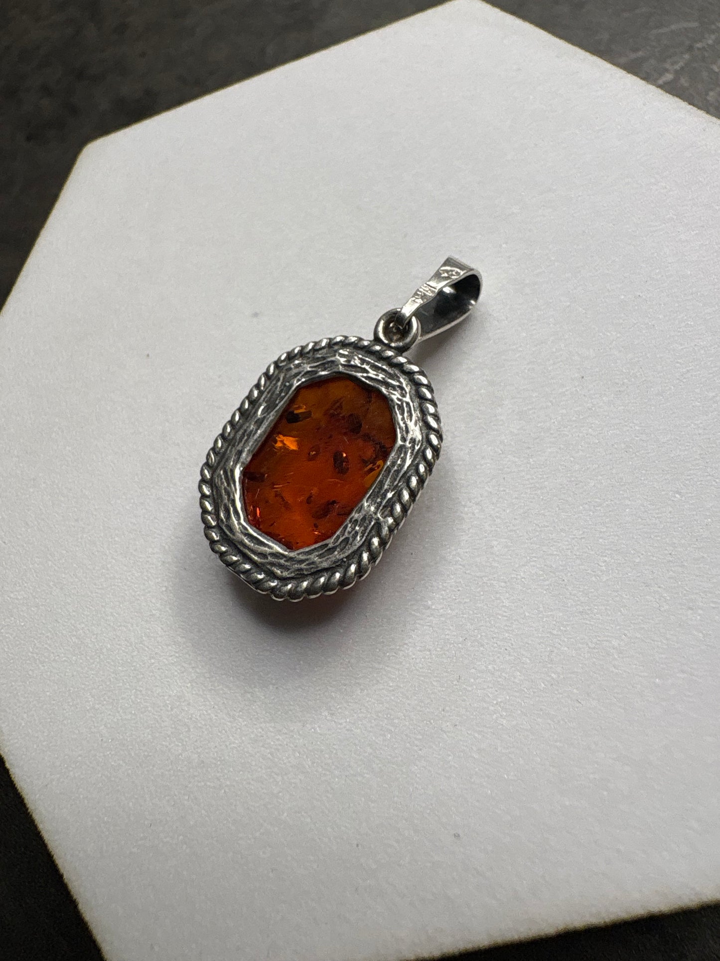 Pendente Argento e Ambra