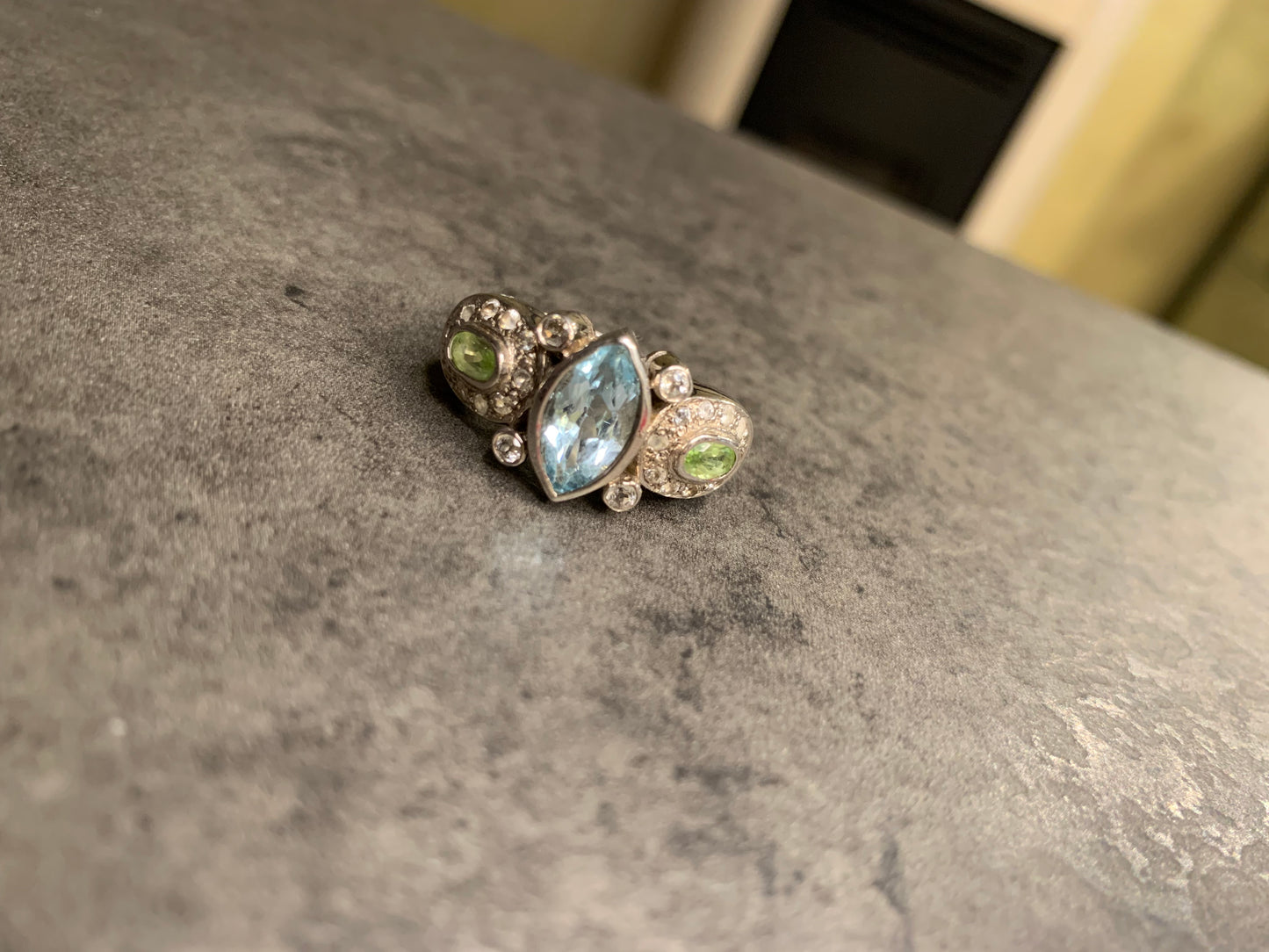 Anello Topazio e Peridoti