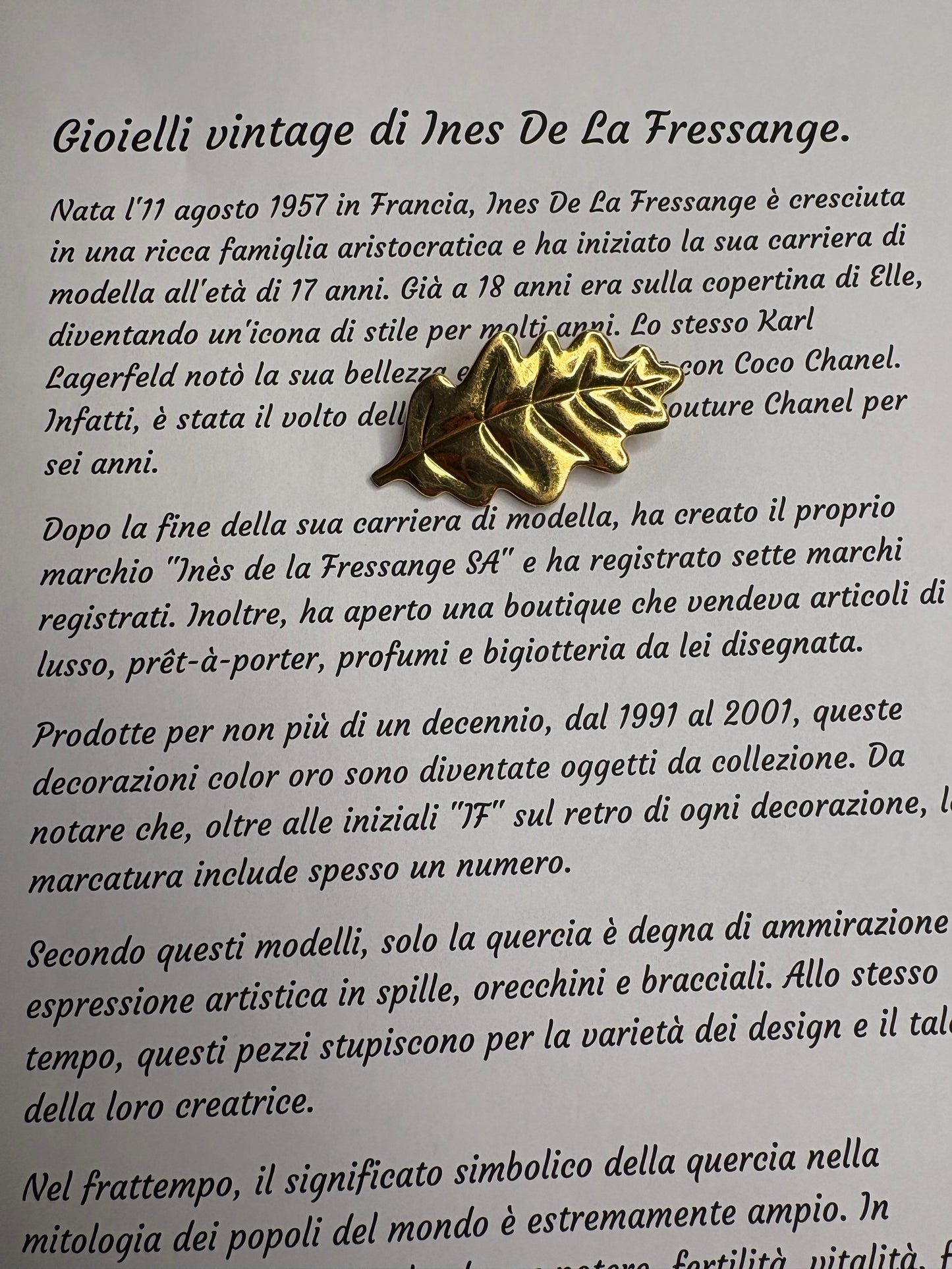 Spilla Ines De La Fressange