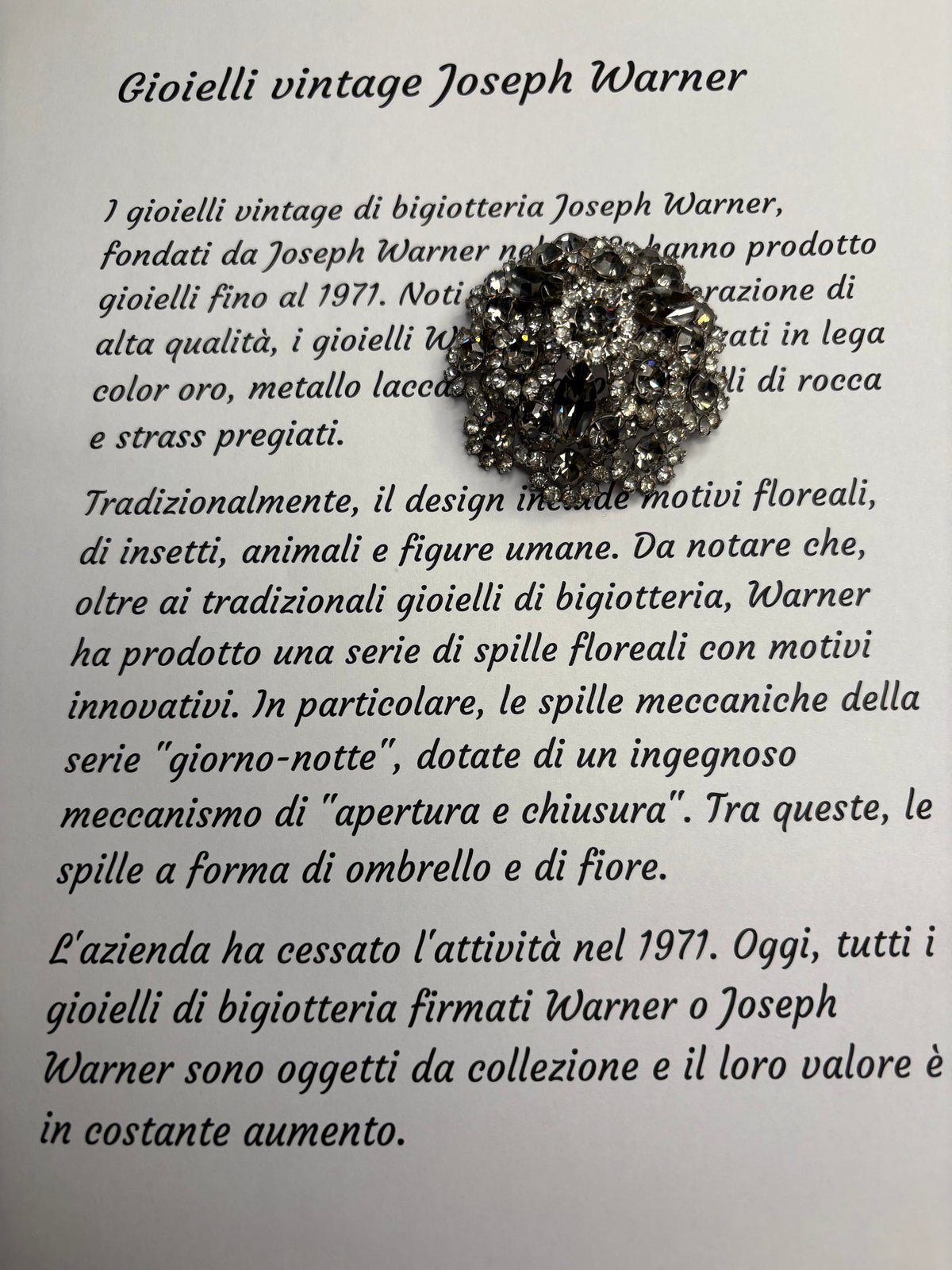 Spilla Joseph Warner