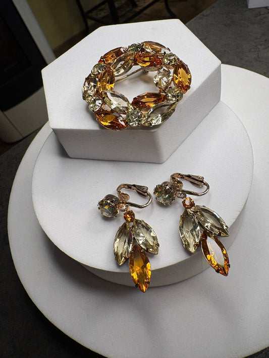 Parure Orecchini e Spilla