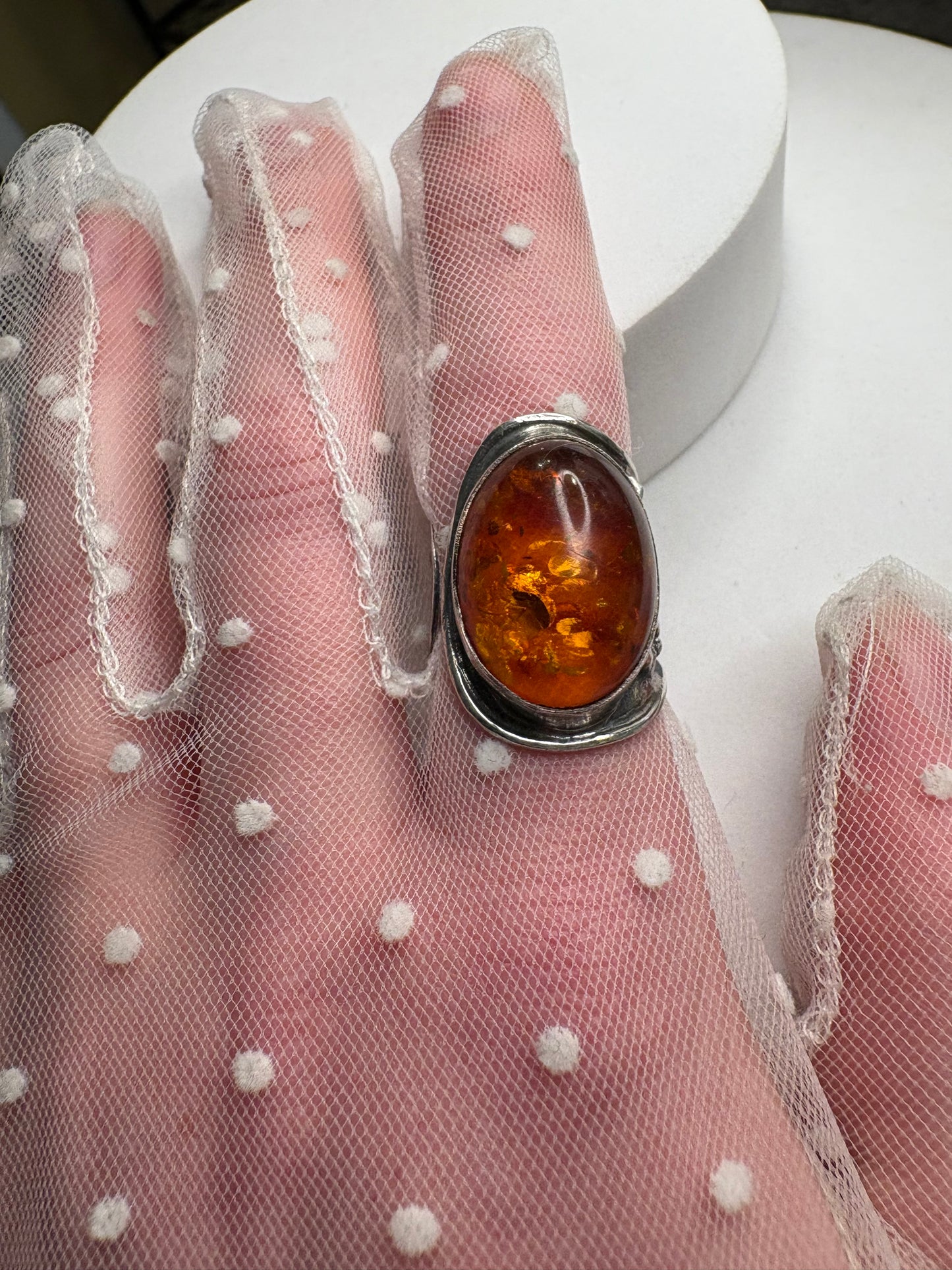 Anello Argento 925 e Ambra