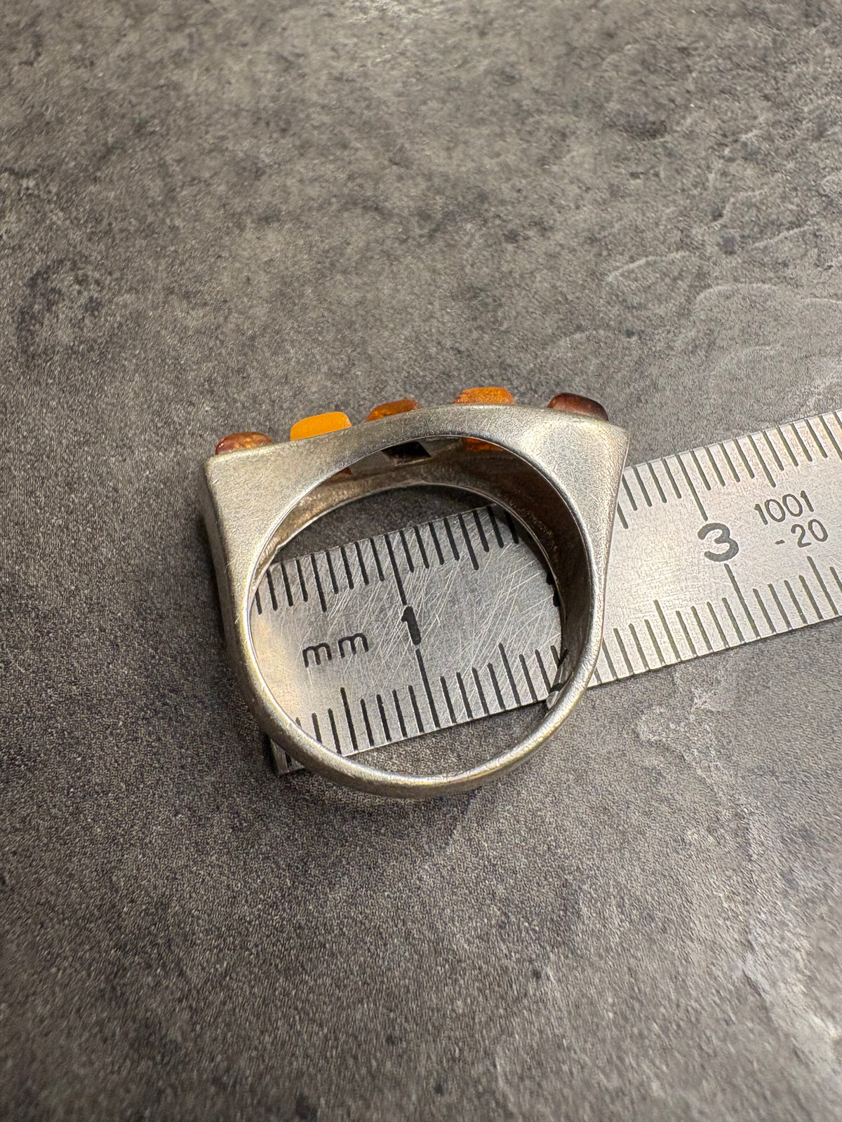Anello Argento 925 Ambra