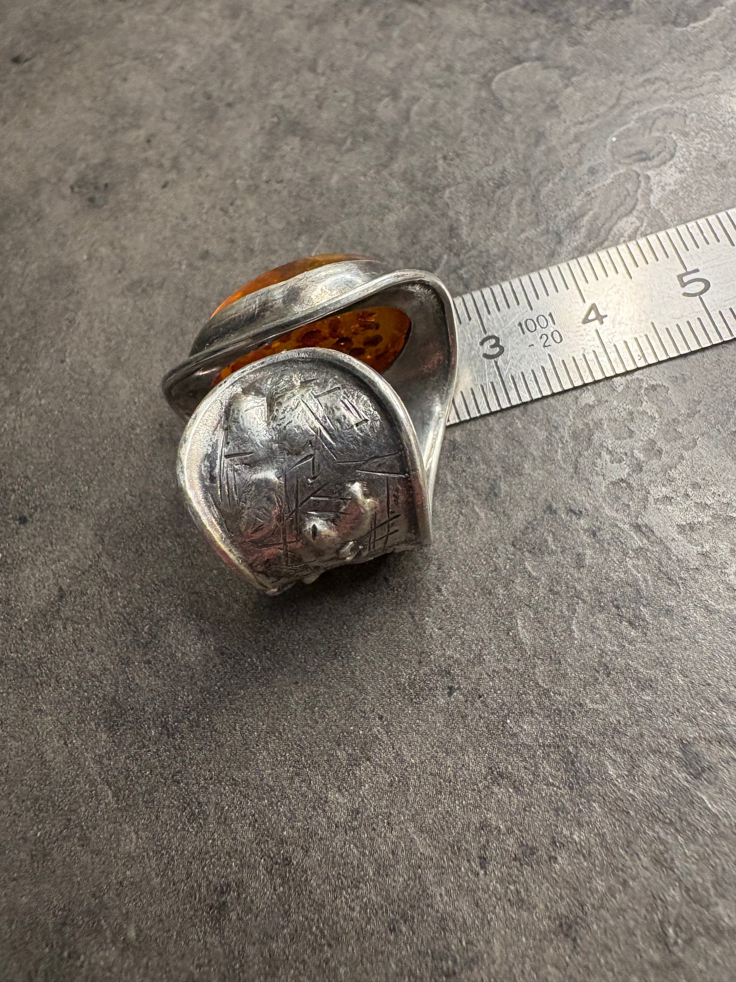 Anello Argento 925 e Ambra