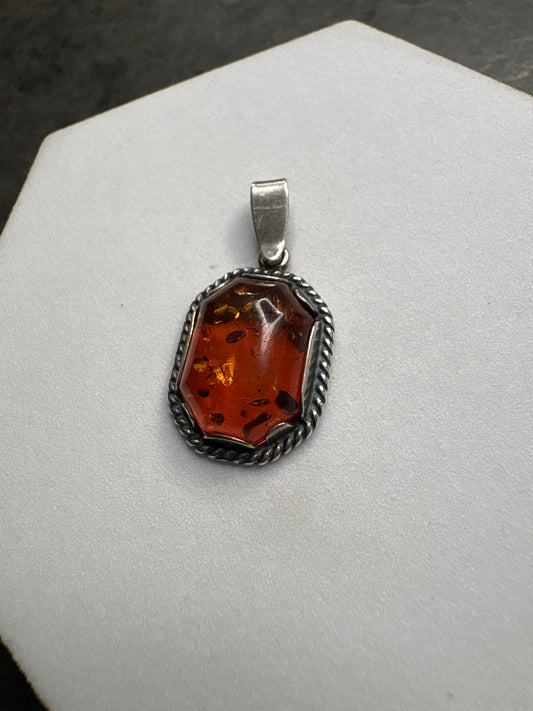 Pendente Argento e Ambra