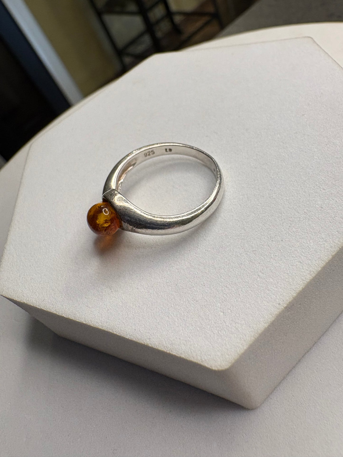 Anello Argento 925 e Ambra