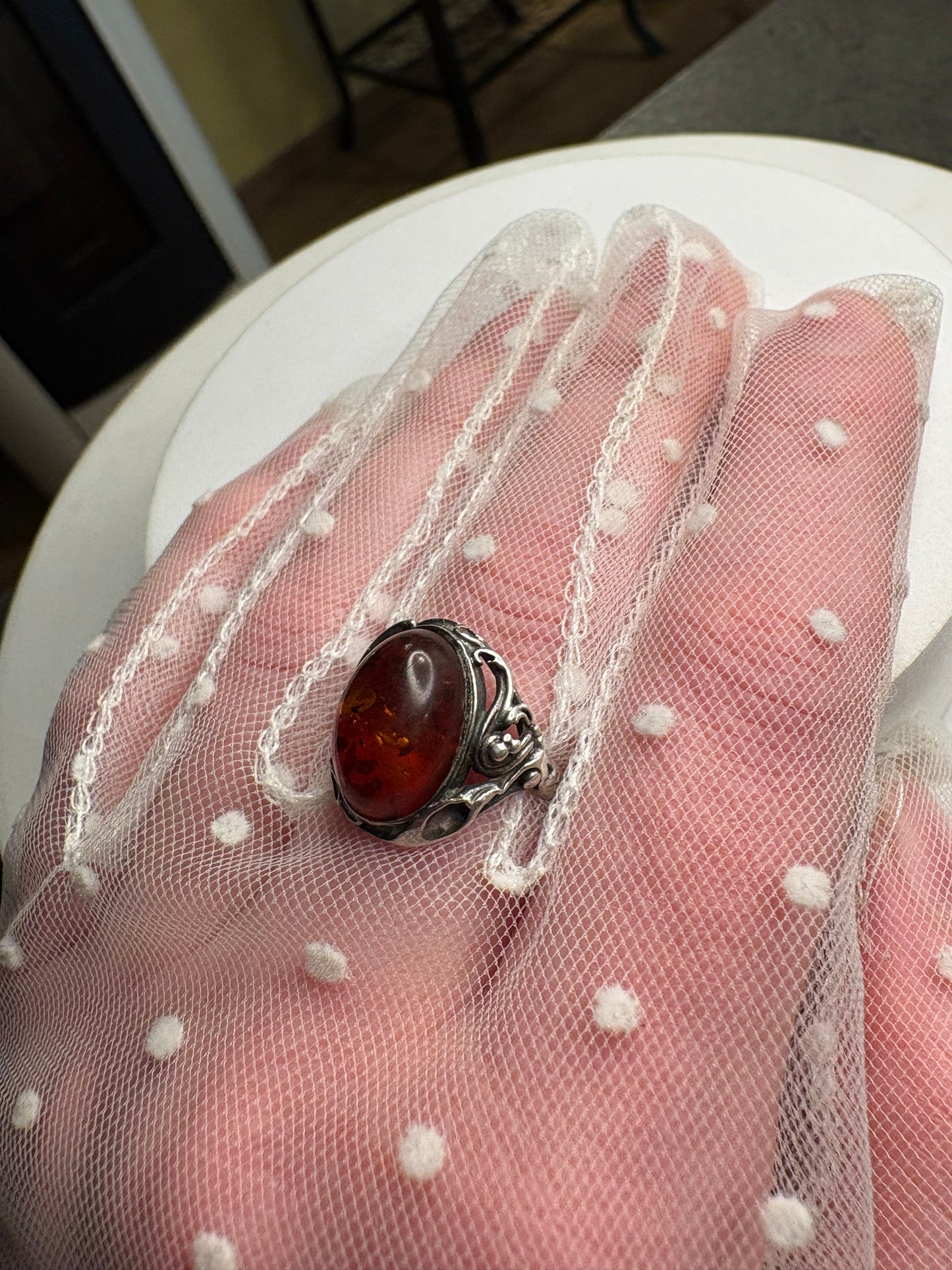 Anello Argento 925 e Ambra