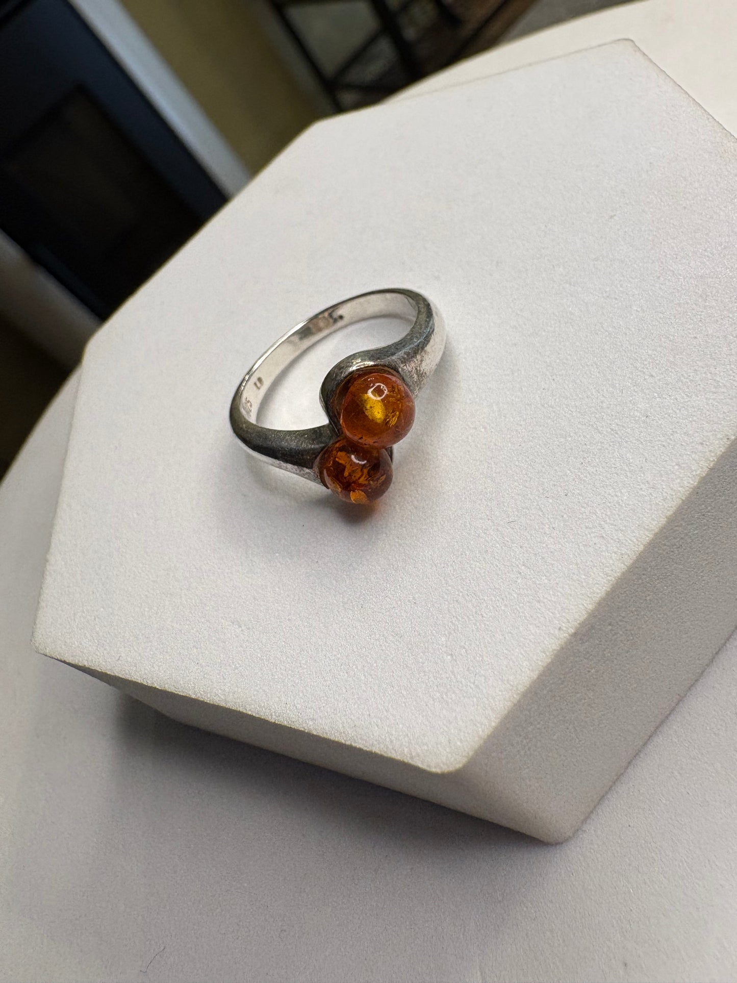 Anello Argento 925 e Ambra