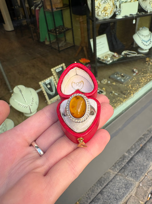 Anello Argento 925 e Ambra