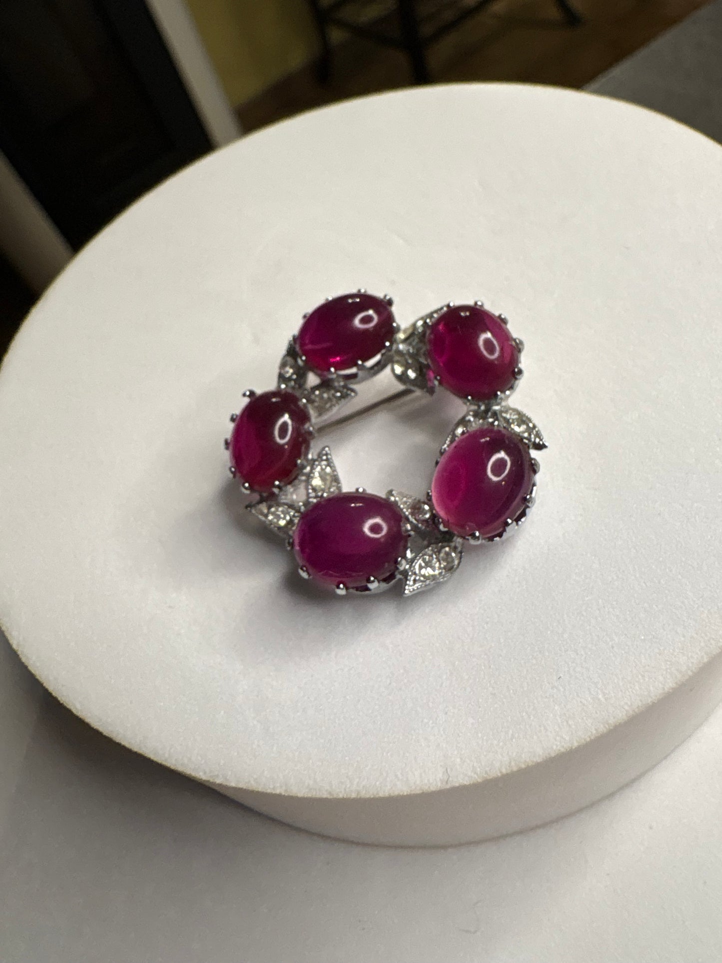 Spilla Cabochon fucsia