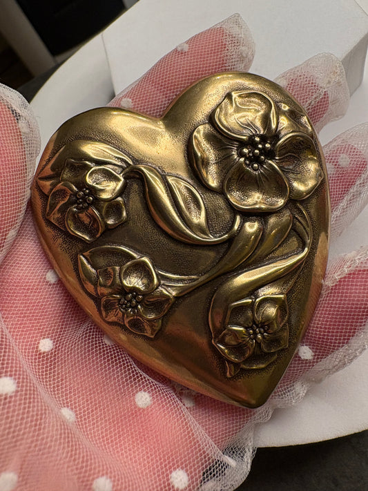 Spilla Cuore con Fiori