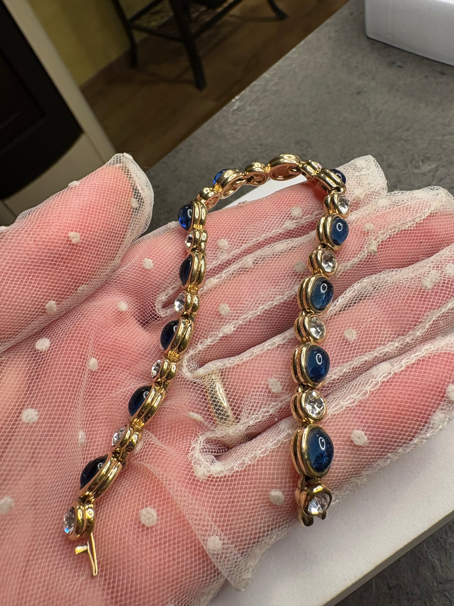 Bracciale Cabochon blu