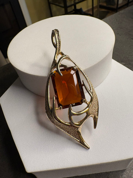 Pendente Sarah Coventry “Molten Topaz” – 1963