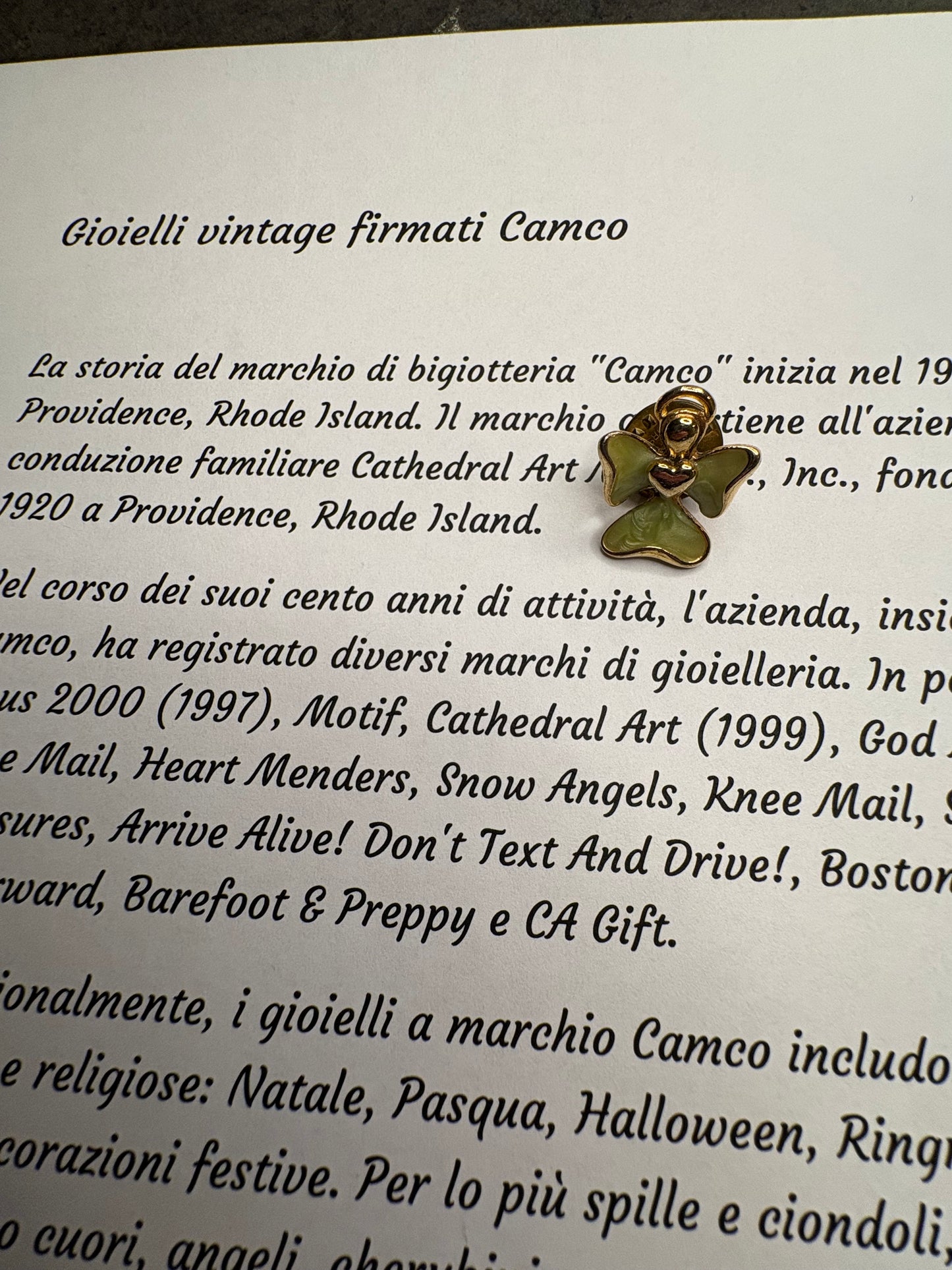 Pin Camco “Angelo”