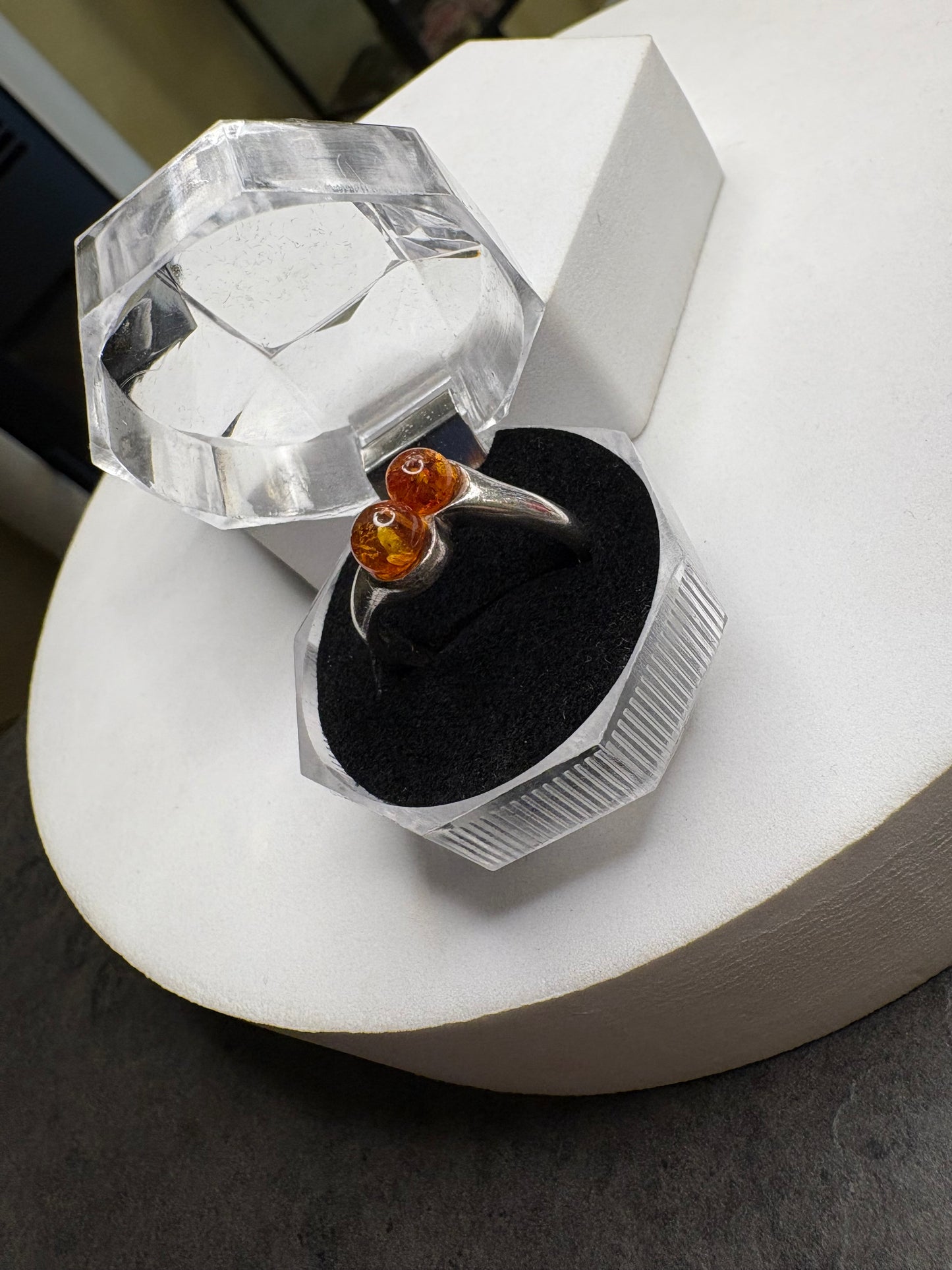 Anello Argento 925 e Ambra
