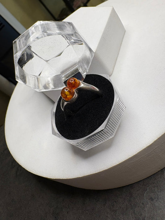 Anello Argento 925 e Ambra