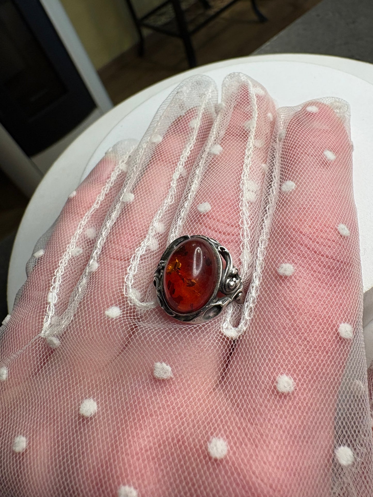 Anello Argento 925 e Ambra