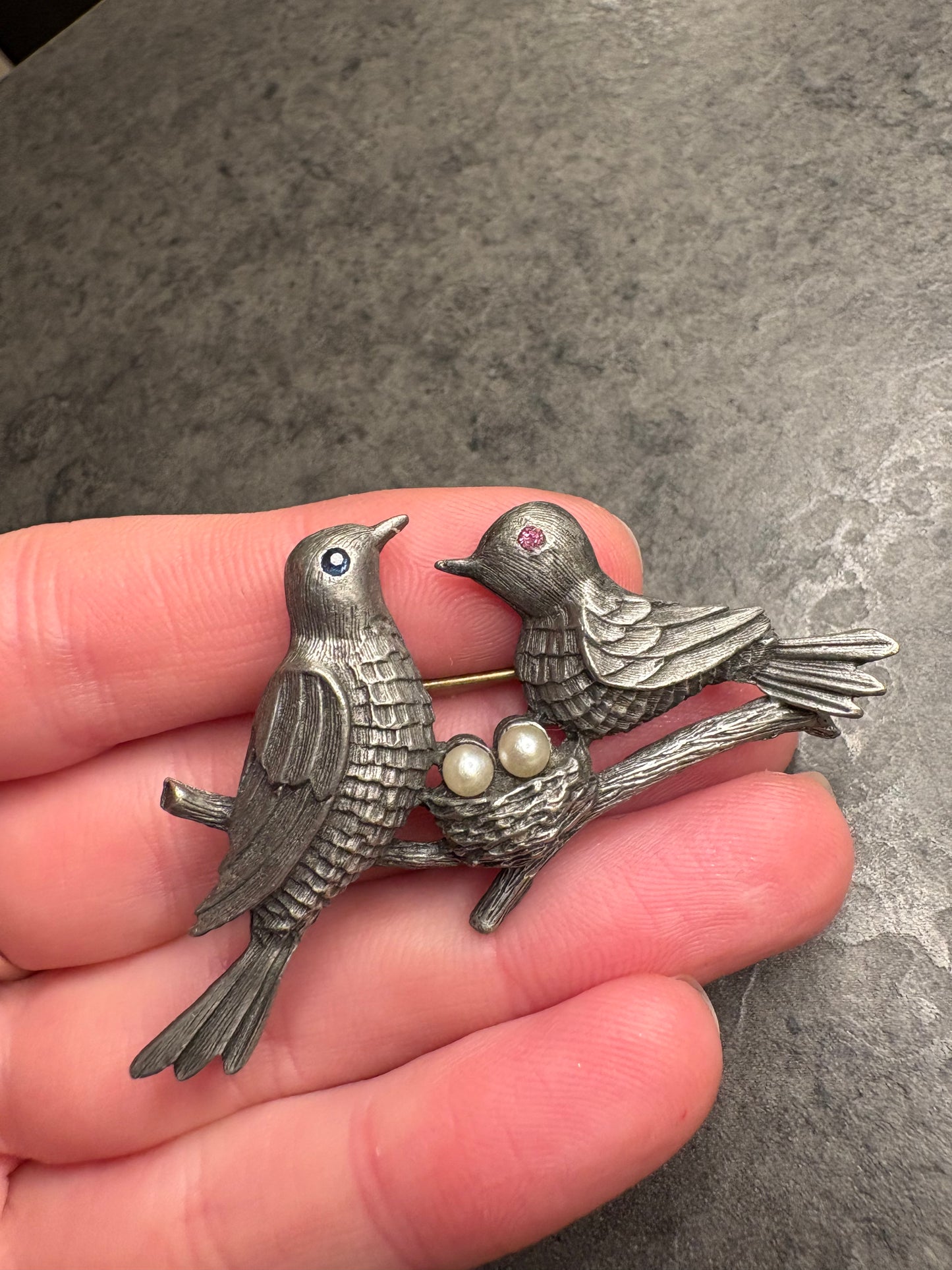 Spilla “Coppia di Uccelli”