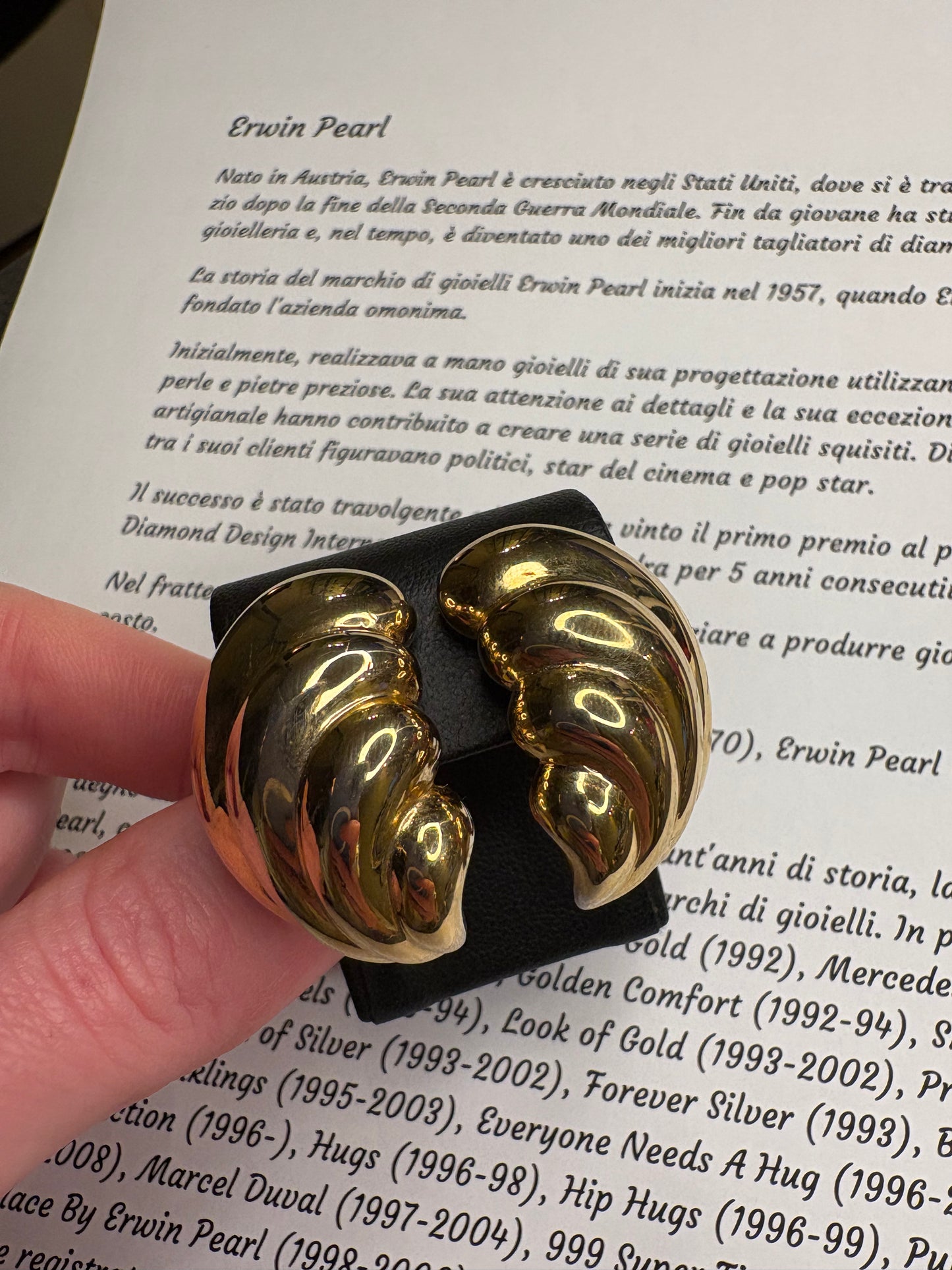 Orecchini a clip Erwin Pearl – timbro P.E.P.