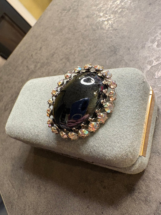Spilla Cabochon Nero