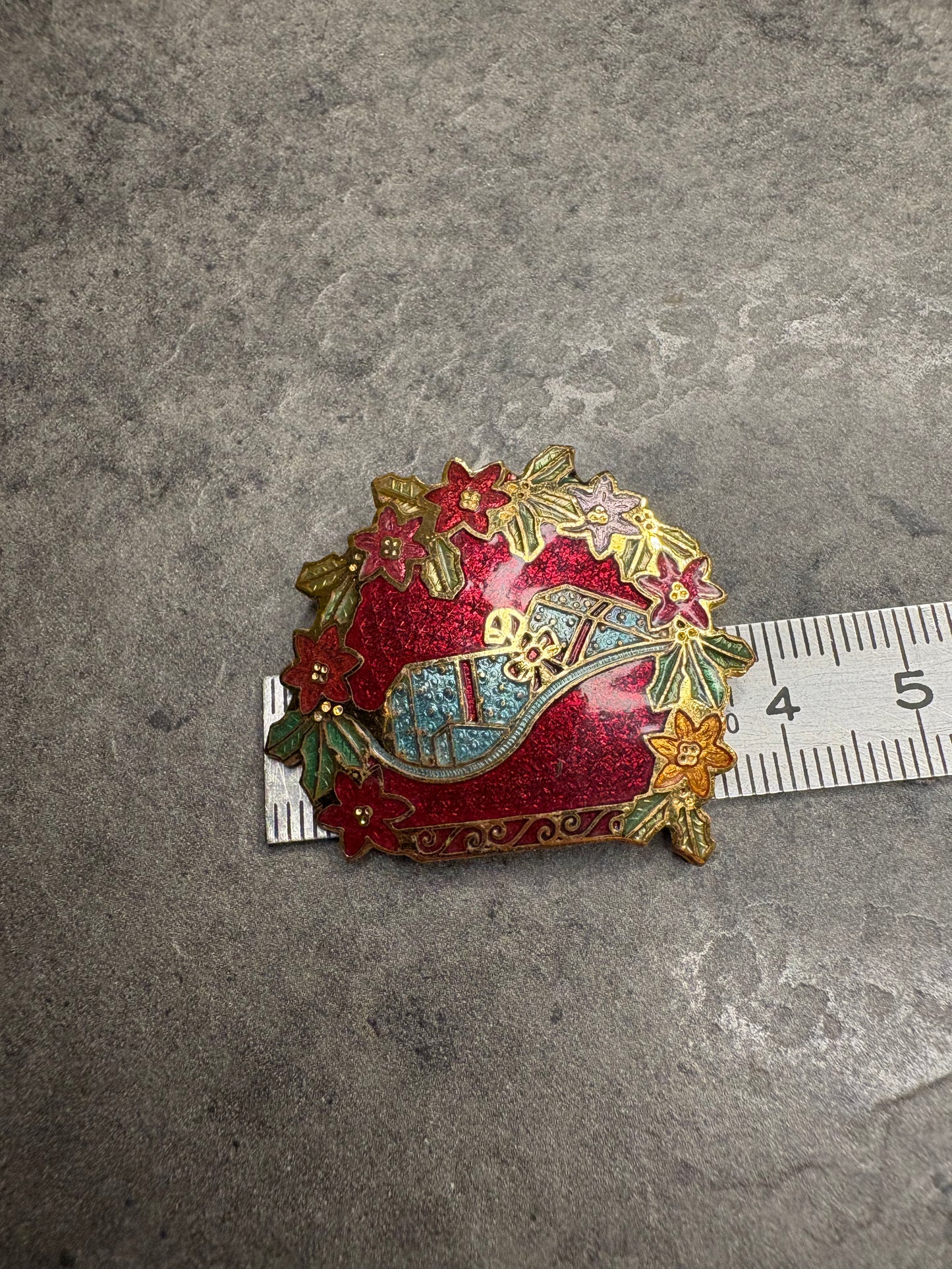 Spilla “Slitta di Babbo Natale”