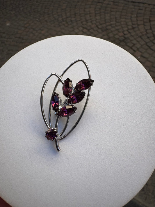 Spilla “Cristalli viola”