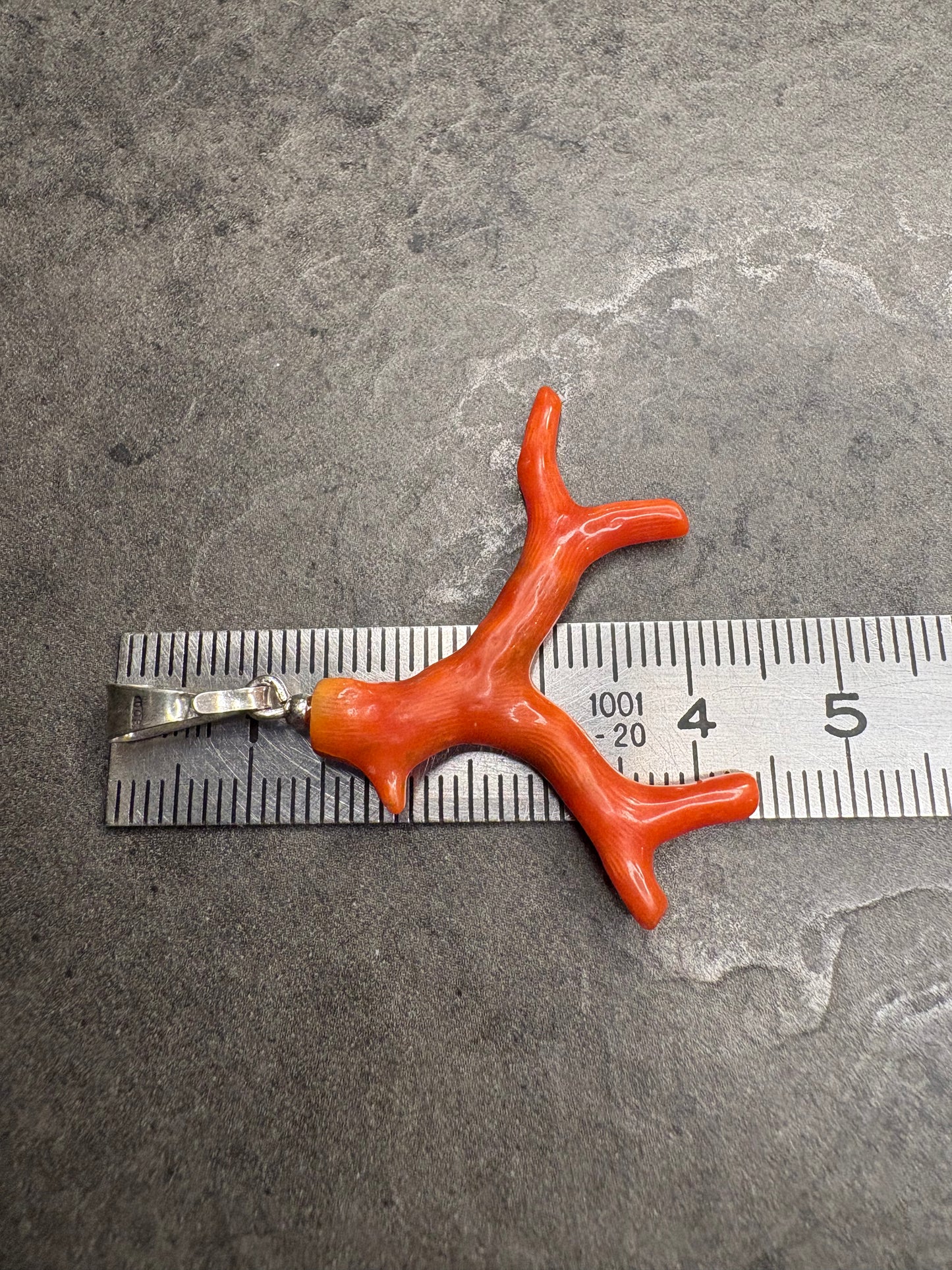 Pendente Corallo Argento 800