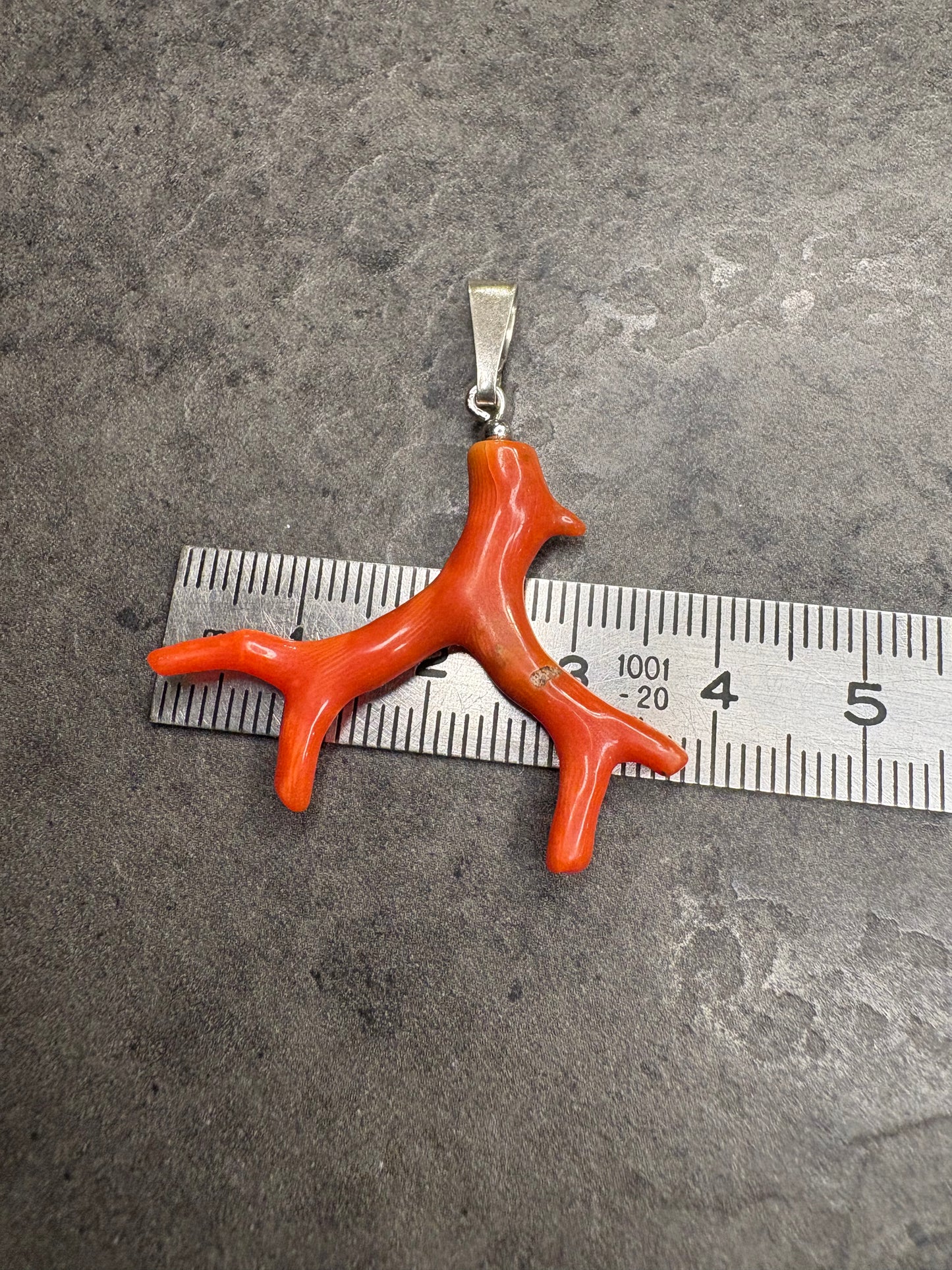 Pendente Corallo Argento 800