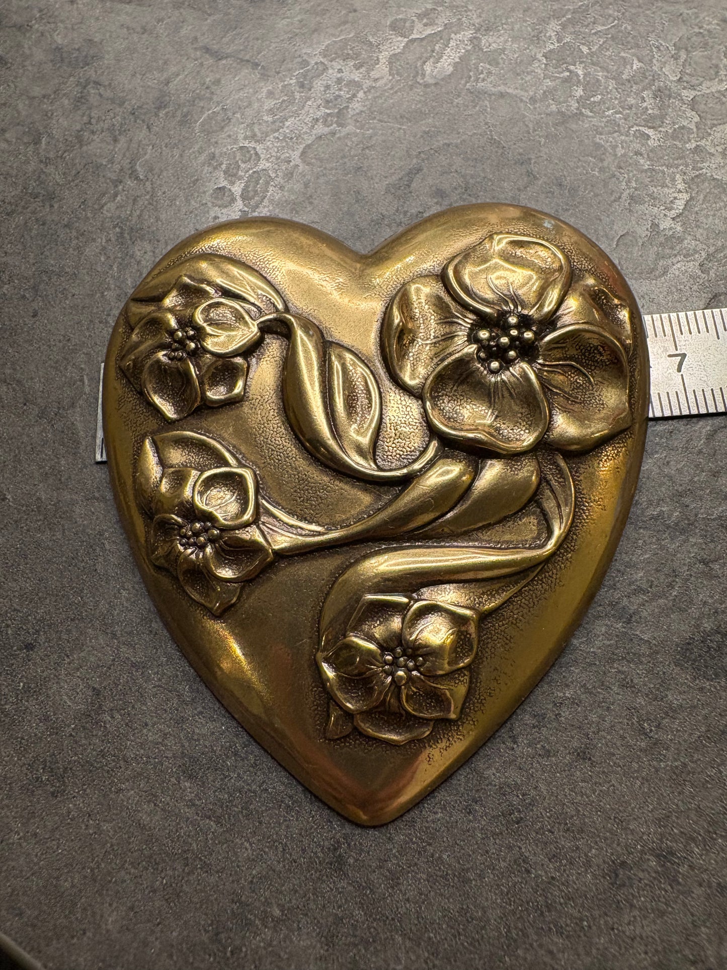Spilla Cuore con Fiori