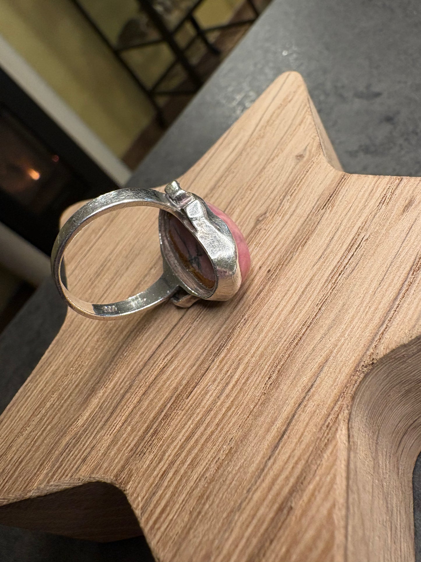 Anello Argento 835 e Rodonite