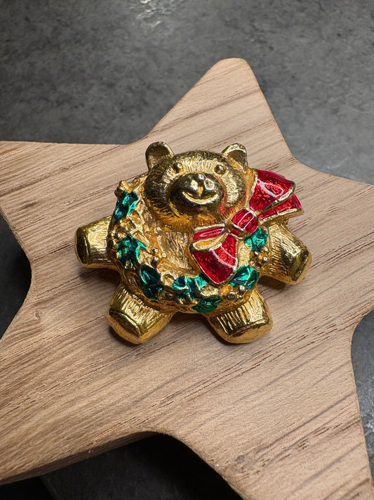 Spilla “Orsetto Natalizio”