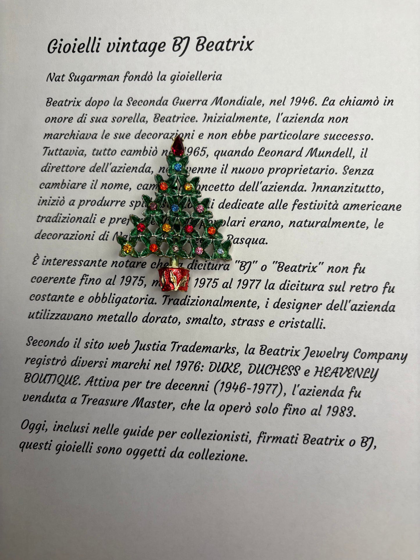 Spilla Natalizia Beatrix