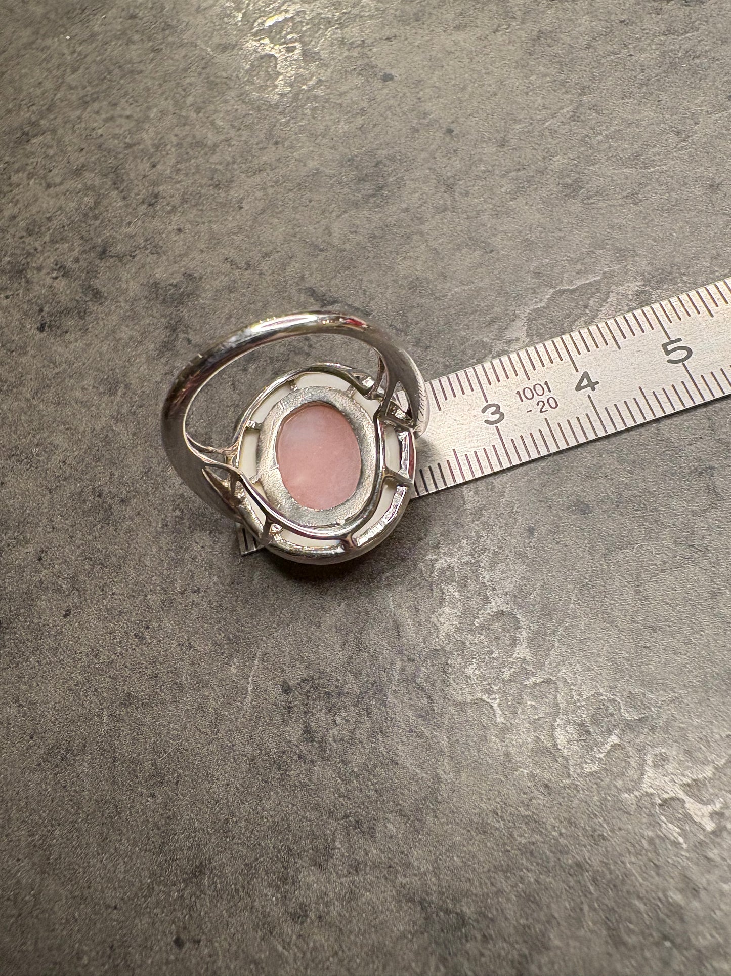 Anello Argento 925 e Quarzo rosa